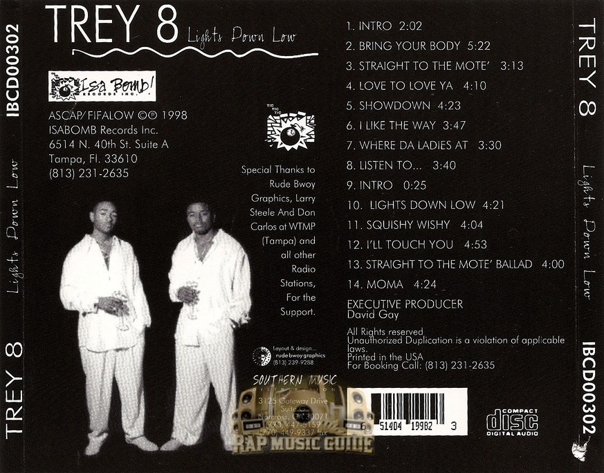 Trey 8 Lights Down Low CD Rap Music Guide
